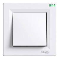Выключатель Schneider-Electric Asfora одноклавишный IP44  белый